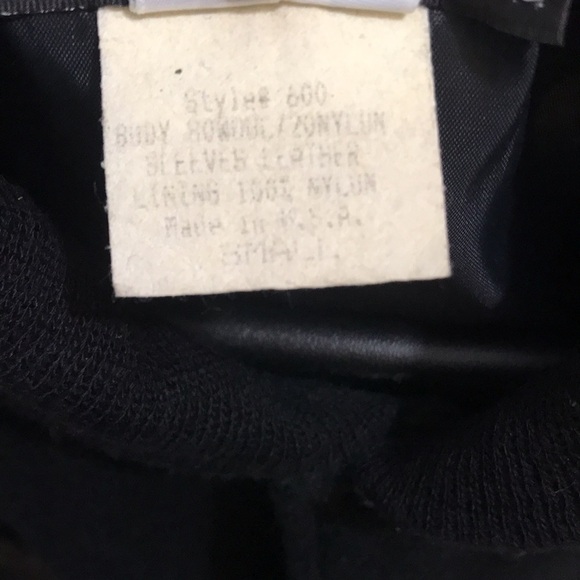 Jacket Factory Vintage “Las Vegas” Embroidered Leather Sleeve Letterman Jacket - Picture 6 of 12